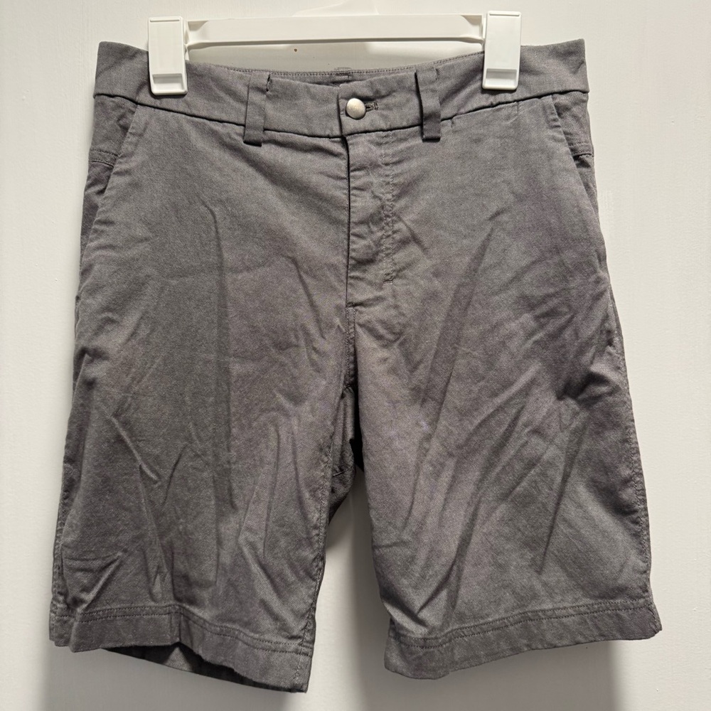 Lululemon Men’s Commission Shorts Qwick Oxford 9" Cable/ Dark Ash Grey Size 30